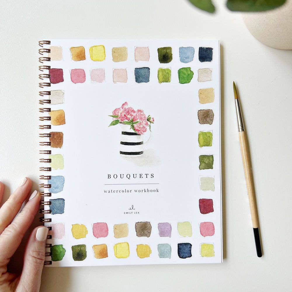 Bouquets Watercolor Workbook – Honeybee Vintage